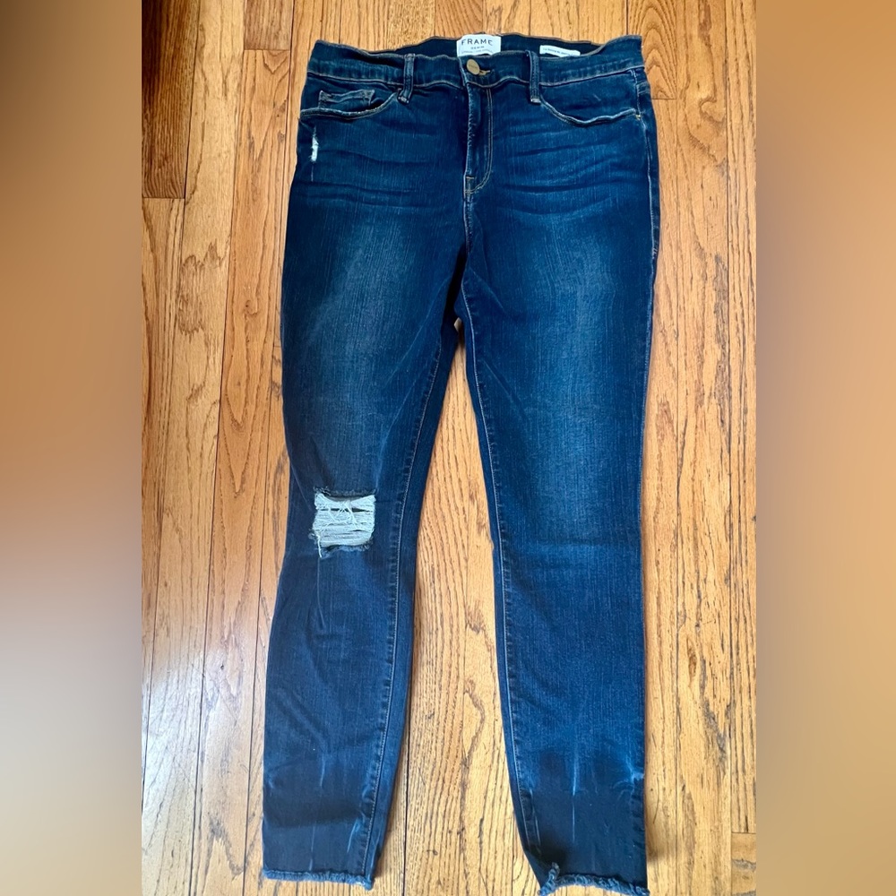 Frame size 31 Le Jeane de Crop skinny Jean with destruction
